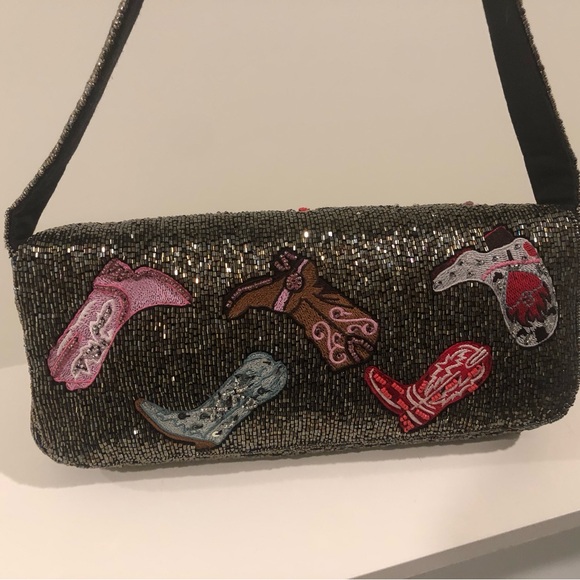 Chic Embellished Shoulder Bag with Boot Designs - Picture 14 of 16
